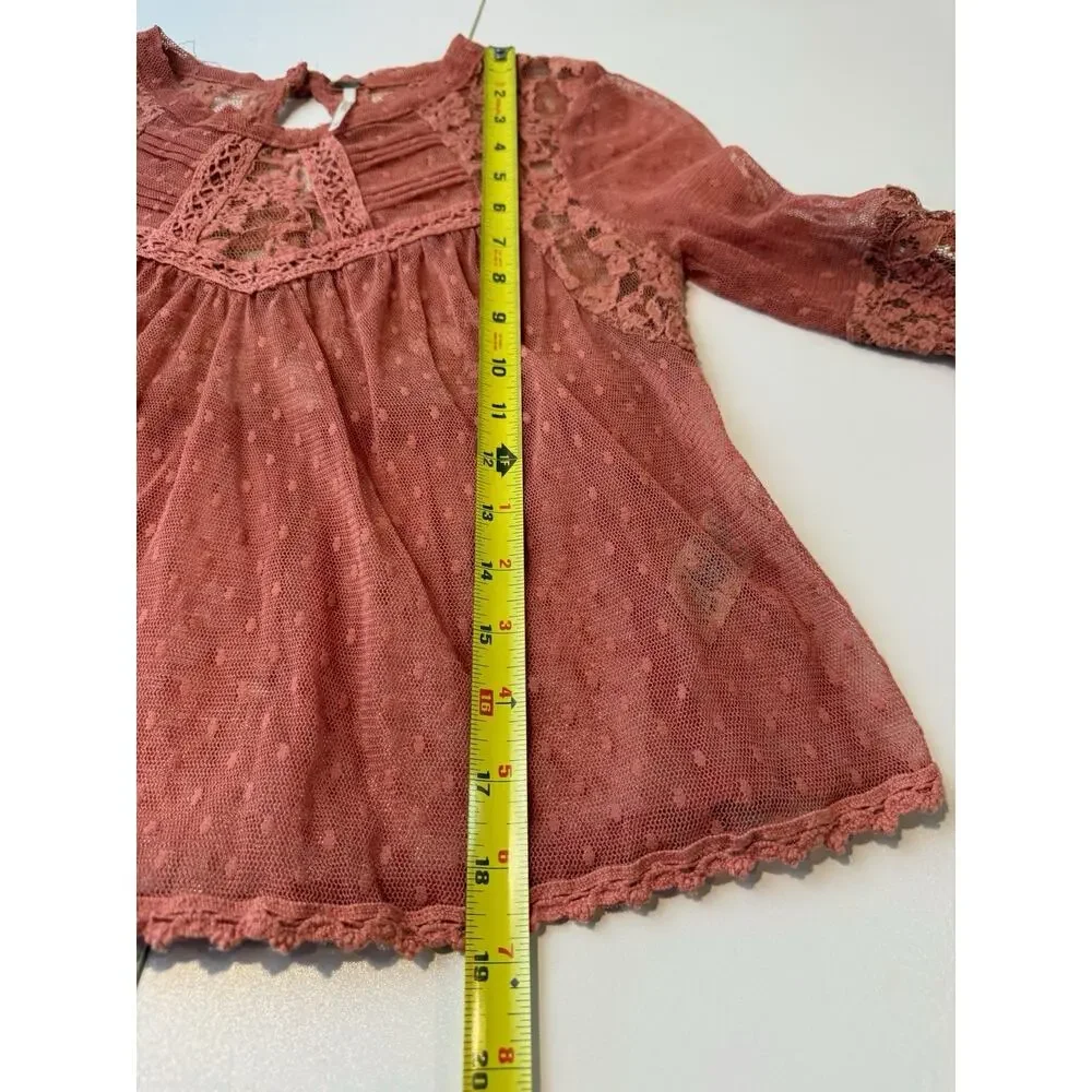 Free People Modern Romance Lace top Sz‎ XS Boho Cottagecore Fairycore Feminine